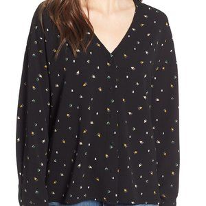 All In Favor NWT Print Button Up Blouse
